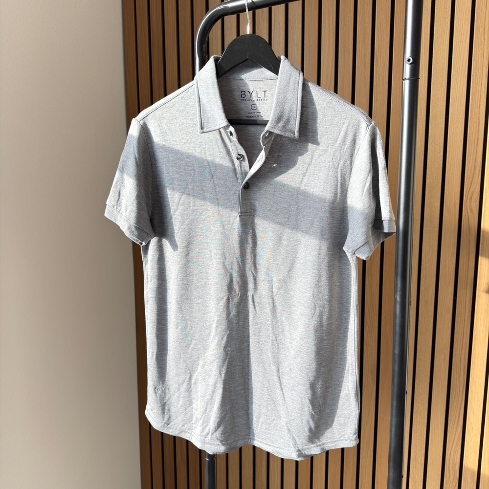 BYLT Men's Gray Polo Shirt